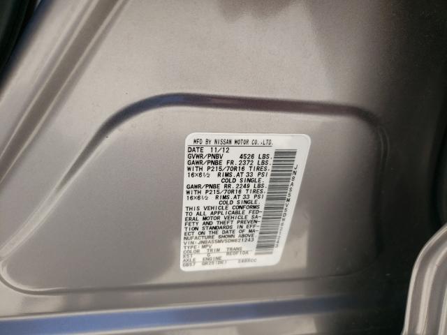 Photo 9 VIN: JN8AS5MV5DW621243 - NISSAN ROGUE S 