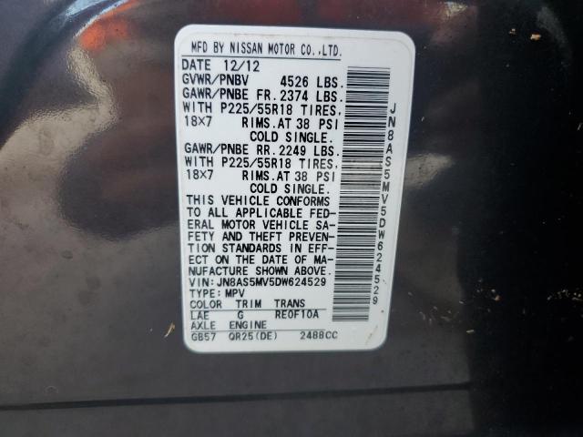 Photo 12 VIN: JN8AS5MV5DW624529 - NISSAN ROGUE S 