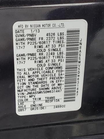 Photo 11 VIN: JN8AS5MV5DW631447 - NISSAN ROGUE 