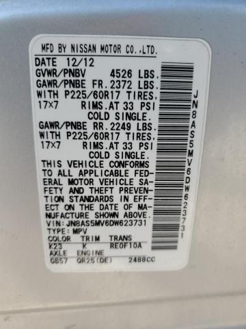 Photo 12 VIN: JN8AS5MV6DW623731 - NISSAN ROGUE S 