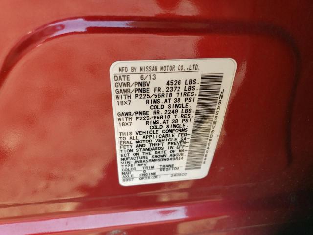 Photo 12 VIN: JN8AS5MV6DW649844 - NISSAN ROGUE S 