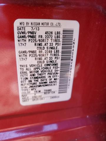 Photo 11 VIN: JN8AS5MV6DW656261 - NISSAN ROGUE 