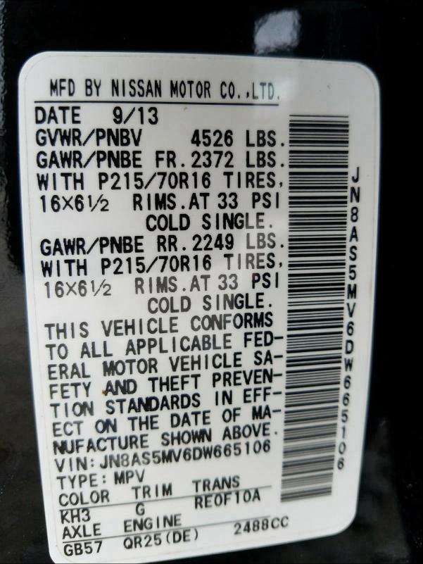 Photo 9 VIN: JN8AS5MV6DW665106 - NISSAN ROGUE 