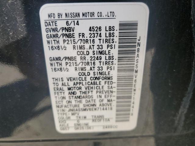 Photo 13 VIN: JN8AS5MV6EW714418 - NISSAN ROGUE 