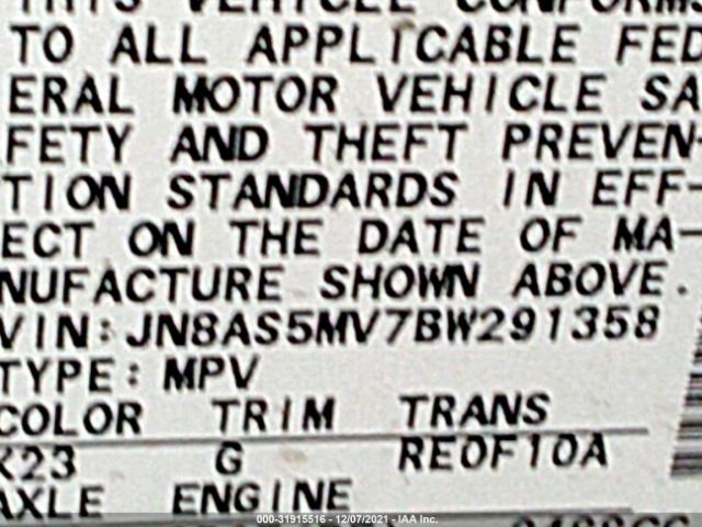 Photo 8 VIN: JN8AS5MV7BW291358 - NISSAN ROGUE 