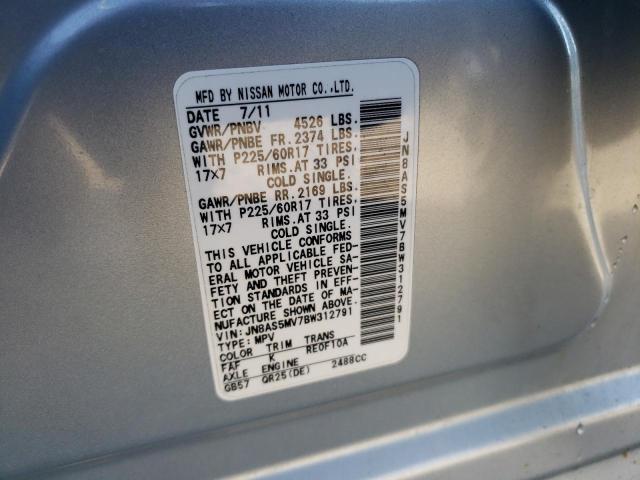 Photo 13 VIN: JN8AS5MV7BW312791 - NISSAN ROGUE S 