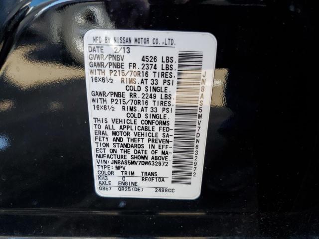 Photo 12 VIN: JN8AS5MV7DW632972 - NISSAN ROGUE 