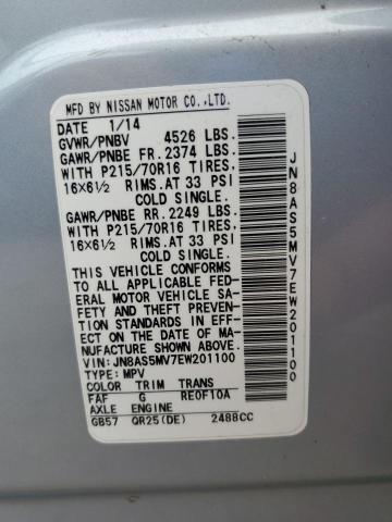 Photo 13 VIN: JN8AS5MV7EW201100 - NISSAN ROGUE 