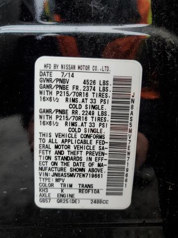 Photo 13 VIN: JN8AS5MV7EW719661 - NISSAN ROGUE SELE 