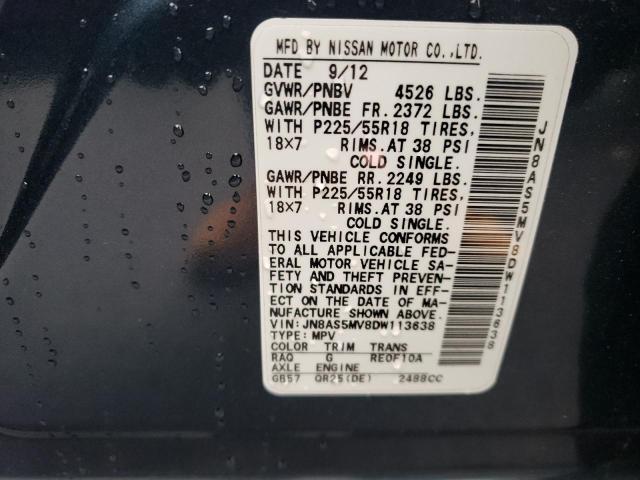 Photo 9 VIN: JN8AS5MV8DW113638 - NISSAN ROGUE S 