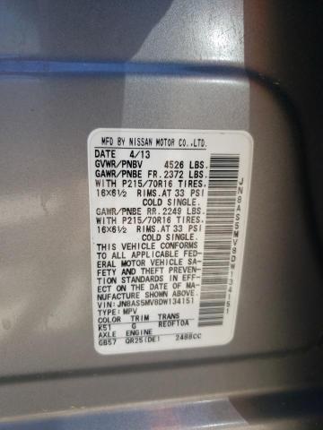 Photo 12 VIN: JN8AS5MV8DW134151 - NISSAN ROGUE S 