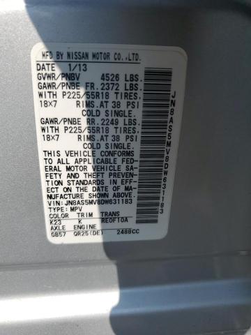 Photo 11 VIN: JN8AS5MV8DW631183 - NISSAN ROGUE S 