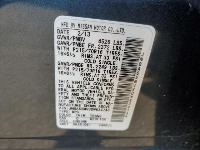 Photo 11 VIN: JN8AS5MV8DW634746 - NISSAN ROGUE 