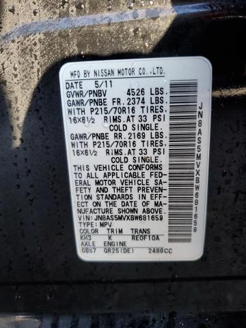 Photo 12 VIN: JN8AS5MVXBW681659 - NISSAN ROGUE S 