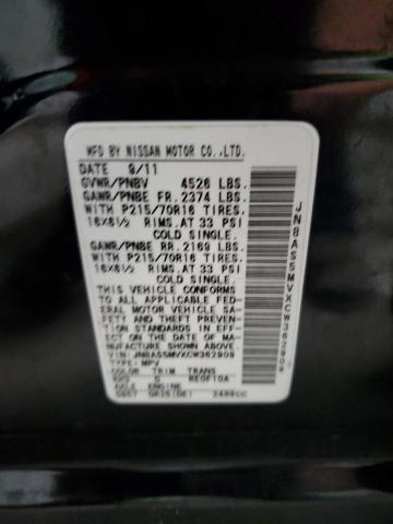 Photo 12 VIN: JN8AS5MVXCW362909 - NISSAN ROGUE 