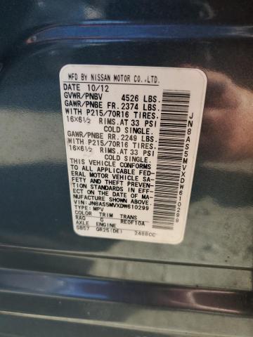 Photo 11 VIN: JN8AS5MVXDW610299 - NISSAN ROGUE S 