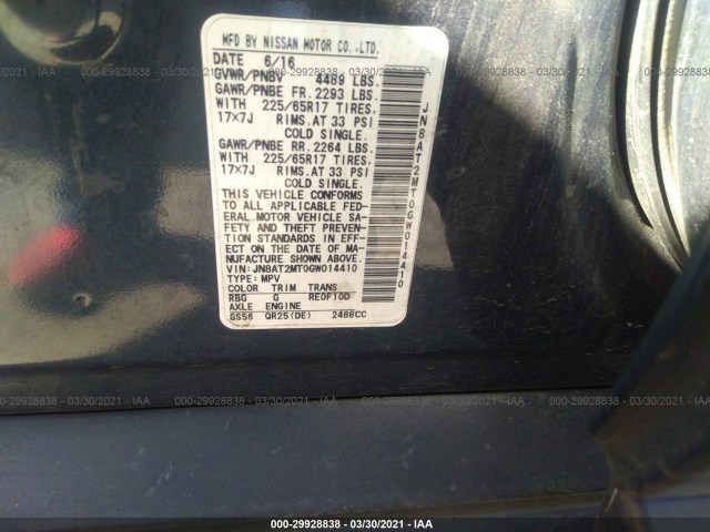 Photo 8 VIN: JN8AT2MT0GW014410 - NISSAN ROGUE 