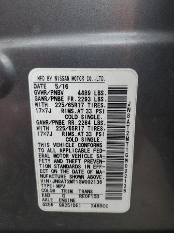 Photo 12 VIN: JN8AT2MT1GW002136 - NISSAN ROGUE S 