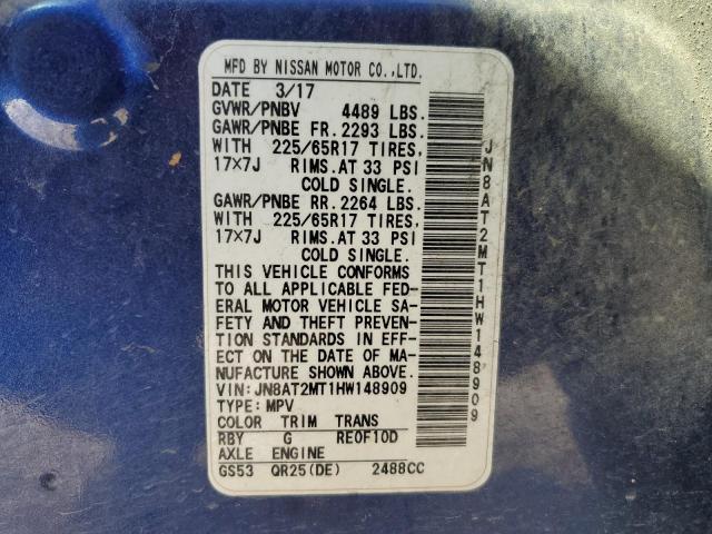 Photo 12 VIN: JN8AT2MT1HW148909 - NISSAN ROGUE 