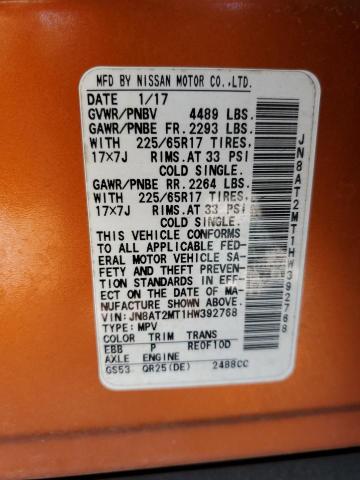 Photo 12 VIN: JN8AT2MT1HW392768 - NISSAN ROGUE 