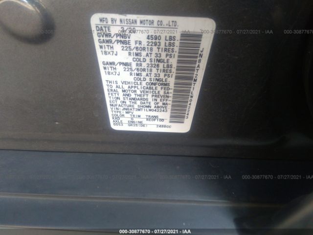 Photo 8 VIN: JN8AT2MT1LW042243 - NISSAN ROGUE 