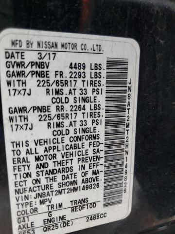 Photo 12 VIN: JN8AT2MT2HW149826 - NISSAN ROGUE 