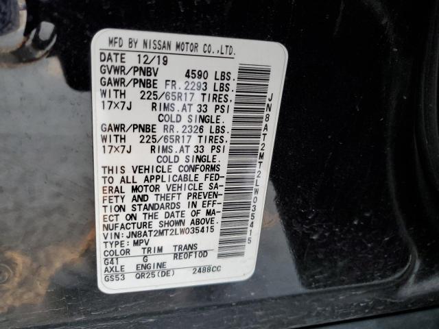 Photo 12 VIN: JN8AT2MT2LW035415 - NISSAN ROGUE S 