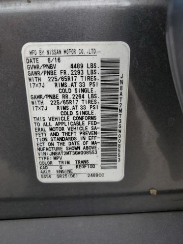 Photo 11 VIN: JN8AT2MT3GW008553 - NISSAN ROGUE S 