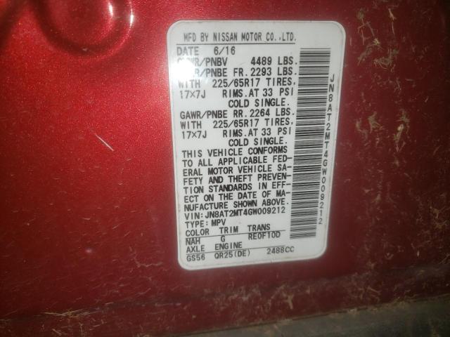 Photo 13 VIN: JN8AT2MT4GW009212 - NISSAN ROGUE S 