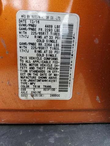 Photo 13 VIN: JN8AT2MT4HW140481 - NISSAN ROGUE S 