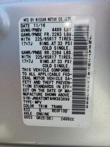 Photo 12 VIN: JN8AT2MT4HW383899 - NISSAN ROGUE S 