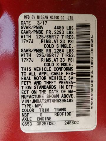 Photo 13 VIN: JN8AT2MT4HW395499 - NISSAN ROGUE S 