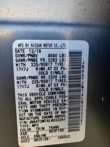 Photo 9 VIN: JN8AT2MT4LW033391 - NISSAN ROGUE S 