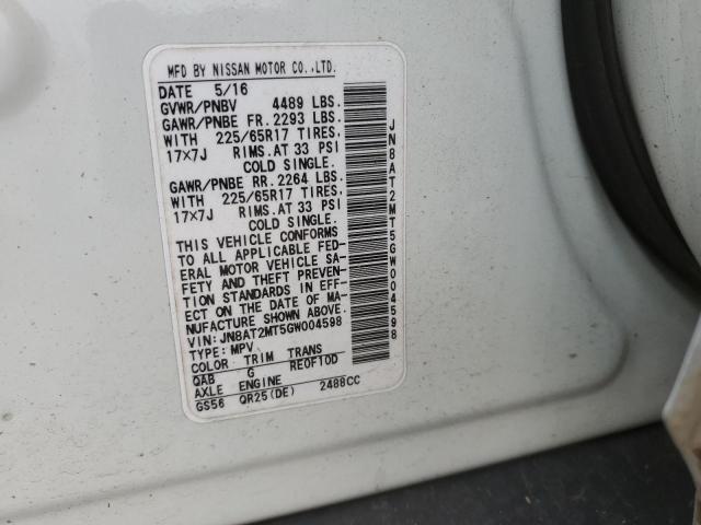 Photo 11 VIN: JN8AT2MT5GW004598 - NISSAN ROGUE 