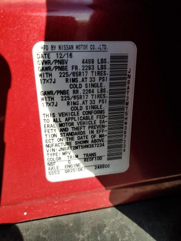 Photo 12 VIN: JN8AT2MT5HW387234 - NISSAN ROGUE S 