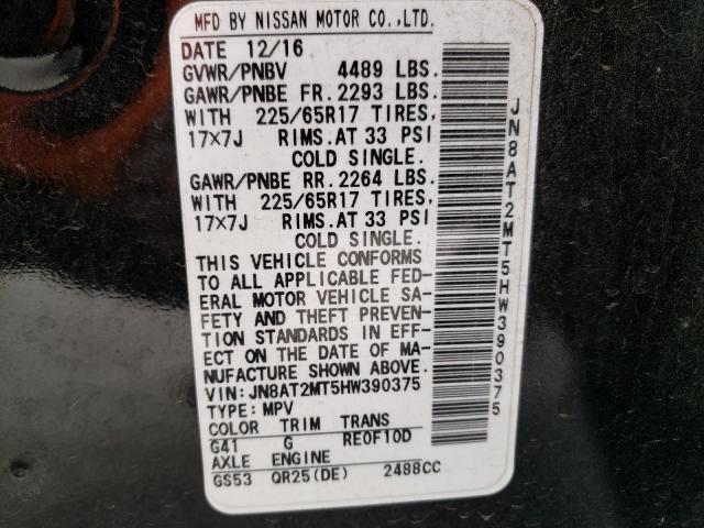 Photo 9 VIN: JN8AT2MT5HW390375 - NISSAN ROGUE 