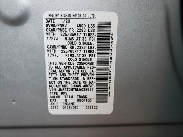 Photo 9 VIN: JN8AT2MT5LW038597 - NISSAN ROGUE S 