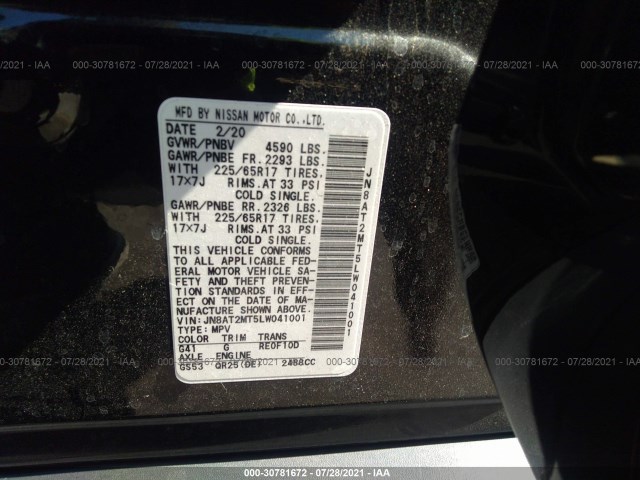 Photo 8 VIN: JN8AT2MT5LW041001 - NISSAN ROGUE 