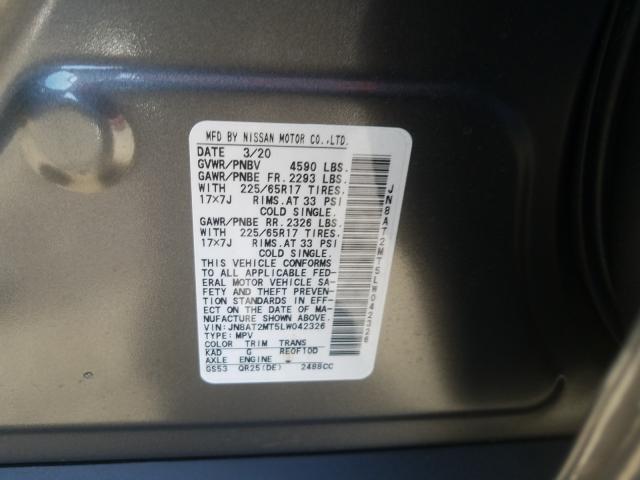 Photo 9 VIN: JN8AT2MT5LW042326 - NISSAN ROGUE S 