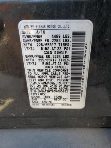 Photo 11 VIN: JN8AT2MT6GW000852 - NISSAN ROGUE 