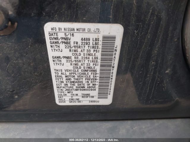 Photo 8 VIN: JN8AT2MT6GW002908 - NISSAN ROGUE 