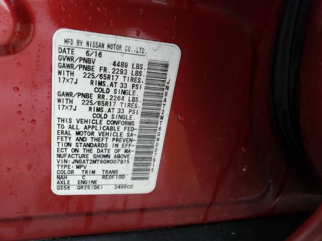 Photo 9 VIN: JN8AT2MT6GW007915 - NISSAN ROGUE S 