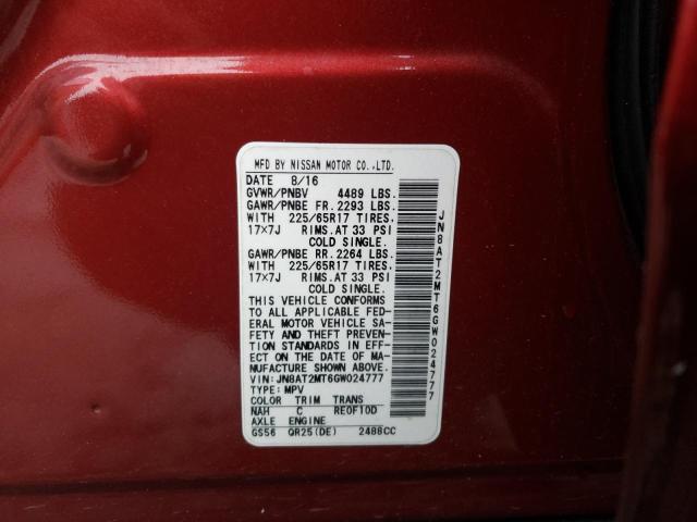 Photo 9 VIN: JN8AT2MT6GW024777 - NISSAN ROGUE S 