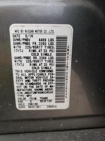 Photo 9 VIN: JN8AT2MT6GW026500 - NISSAN ROGUE S 