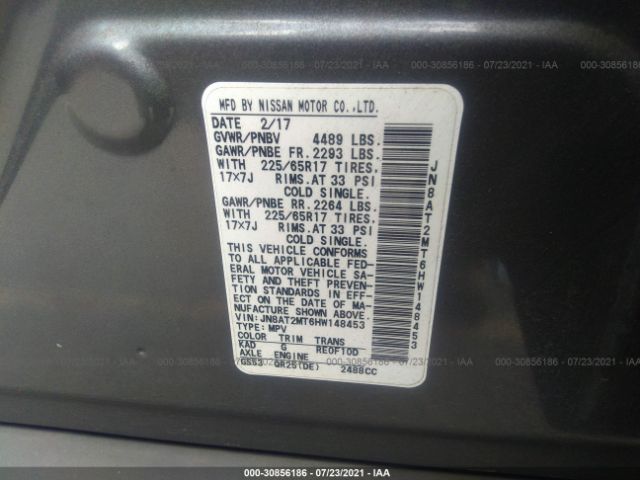 Photo 8 VIN: JN8AT2MT6HW148453 - NISSAN ROGUE 