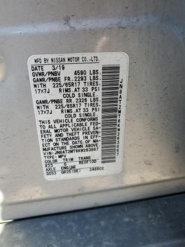 Photo 12 VIN: JN8AT2MT6KW263867 - NISSAN ROGUE 