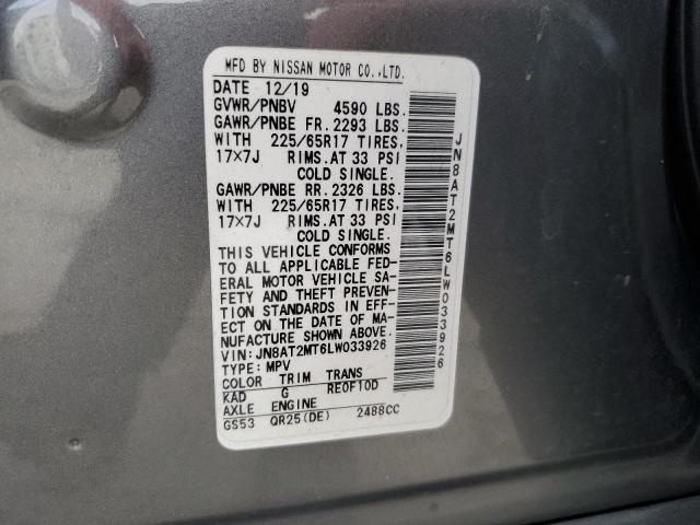 Photo 13 VIN: JN8AT2MT6LW033926 - NISSAN ROGUE S 