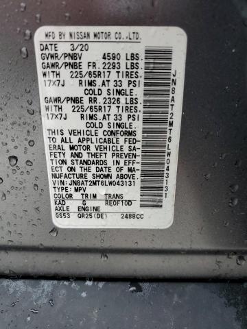 Photo 12 VIN: JN8AT2MT6LW043131 - NISSAN ROGUE 