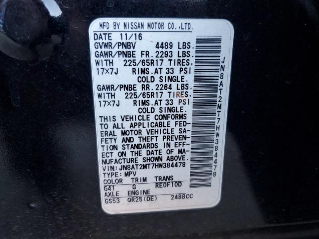 Photo 12 VIN: JN8AT2MT7HW384478 - NISSAN ROGUE S 