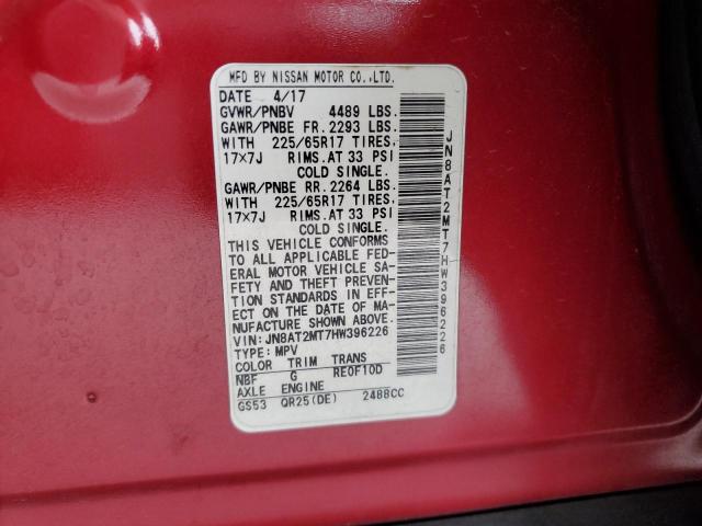 Photo 12 VIN: JN8AT2MT7HW396226 - NISSAN ROGUE S 